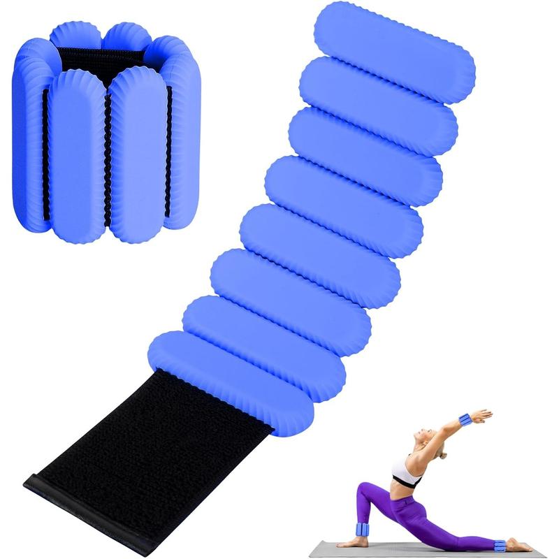 Wrist Ankle Weights for Women, Adjustable Ankle Weights Strength Training Silicone Bracelets Workout Wrist Ankle Weights for Men Women Yoga Running Dance Ankle Arm Leg Weights (2lb)