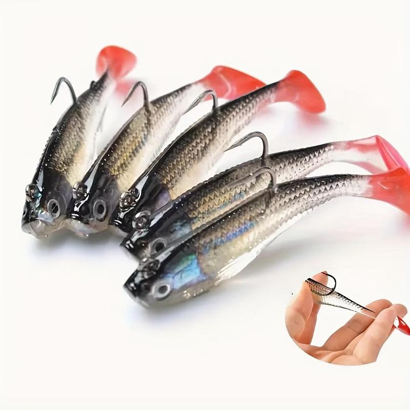 Artificial Fishing Lure, 5 Counts set Bionic Durable Fishing Baits with Hook, Versatile Tackle for High-performance Catching Fish