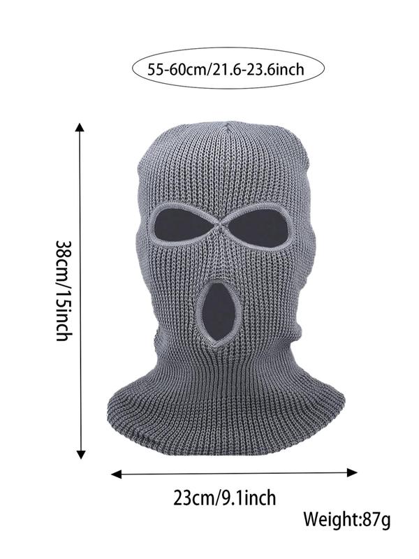 Cozy Solid Color Minimalist Ski Masks, Trendy Warm Comfy Ski Masks Suitable for Street, Outdoor Sports, Skiing, All-match Accessories for Fall & Winter for Men & Women