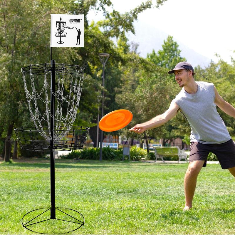 12-Chain Disc Golf Targets Basket, Portable Disc Golf Practice Basket (4 Colors)