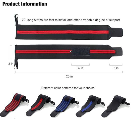 Wrist Wraps, 2 Pack Wrist Brace Wrist Straps for Weightlifting, Wrist Straps Lifting Straps Wrist Weights Carpal Tunnel Wrist Brace, Wrist Brace for Working Out Gym Accessories for Men (Black)