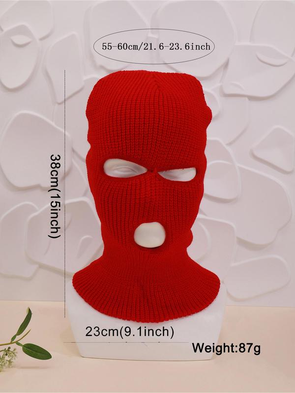 Cozy Solid Color Minimalist Ski Masks, Trendy Warm Comfy Ski Masks Suitable for Street, Outdoor Sports, Skiing, All-match Accessories for Fall & Winter for Men & Women