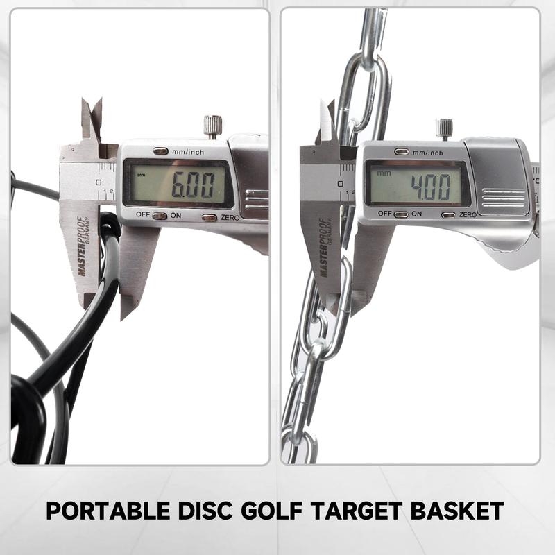 12-Chain Disc Golf Targets Basket, Portable Disc Golf Practice Basket (4 Colors)