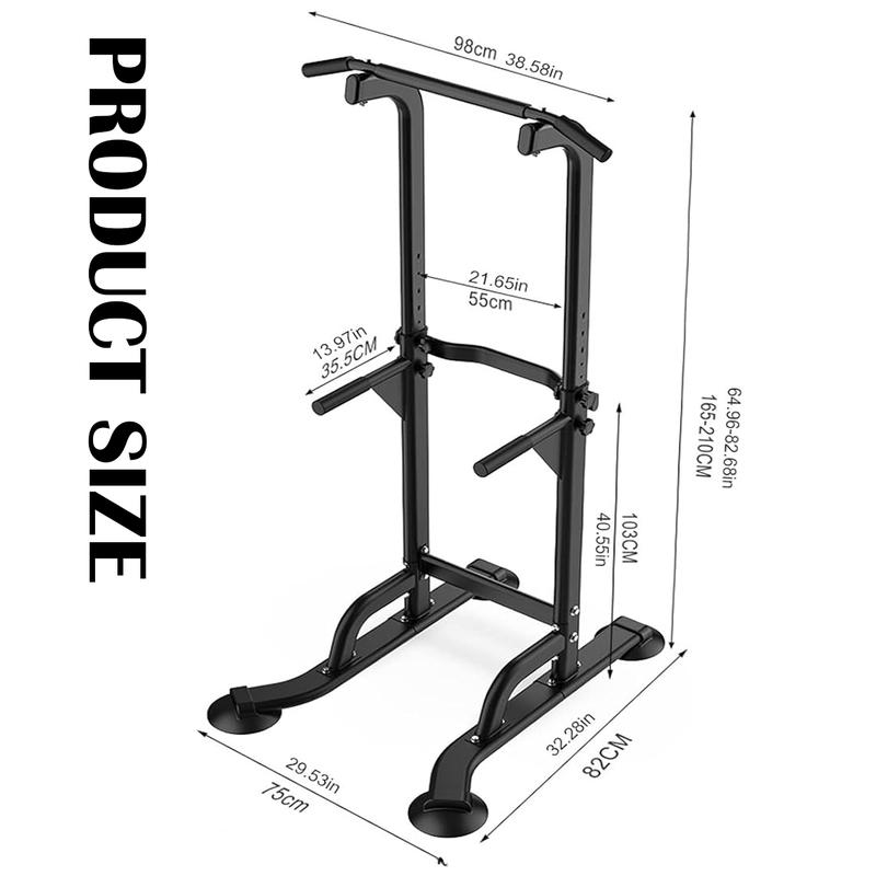 Power Tower Workout Dip Station Pull Up Bar, Dipbar,Height Adjustable Multi-Function Dip Stand for Home Gym  Strength Training Exercise Equipment,Smith Machine,Portable home Gym System