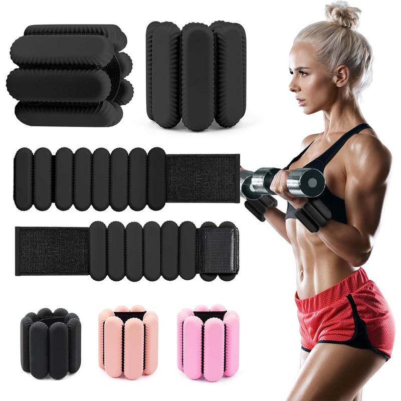 HZB Wrist & Ankle Weights for Women, Wearable Strong Arm & Leg Weights Set of 2(1Lbs Each), Adjustable Ankle Weights for Walking, Yoga, Dance, Barre,Gym,Exercise,Pilates,Walking Running