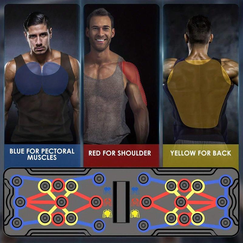 Foldable Push Up Board Multi-Function Chest Muscle Exercise Protable Homeworkout Equipment Pushup Board Fitness Strength Training for Men & Women