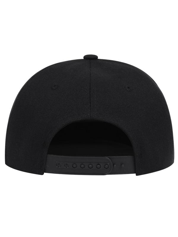 Men & Women Letter Embroidery Black Baseball Cap, Cool Trendy Adjustable Sun Protection Snapback Hat, Travel All-match Accessory, Cheap Black Friday Deal