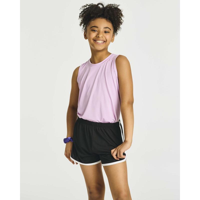 Real Essentials 5 Pack: Girls' Dry-Fit Active Athletic Dolphin Shorts (Ages 4-16)