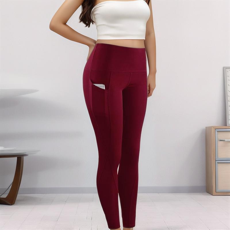 Women Leggings with Pockets, High Waist Tummy Control Workout Yoga Pants