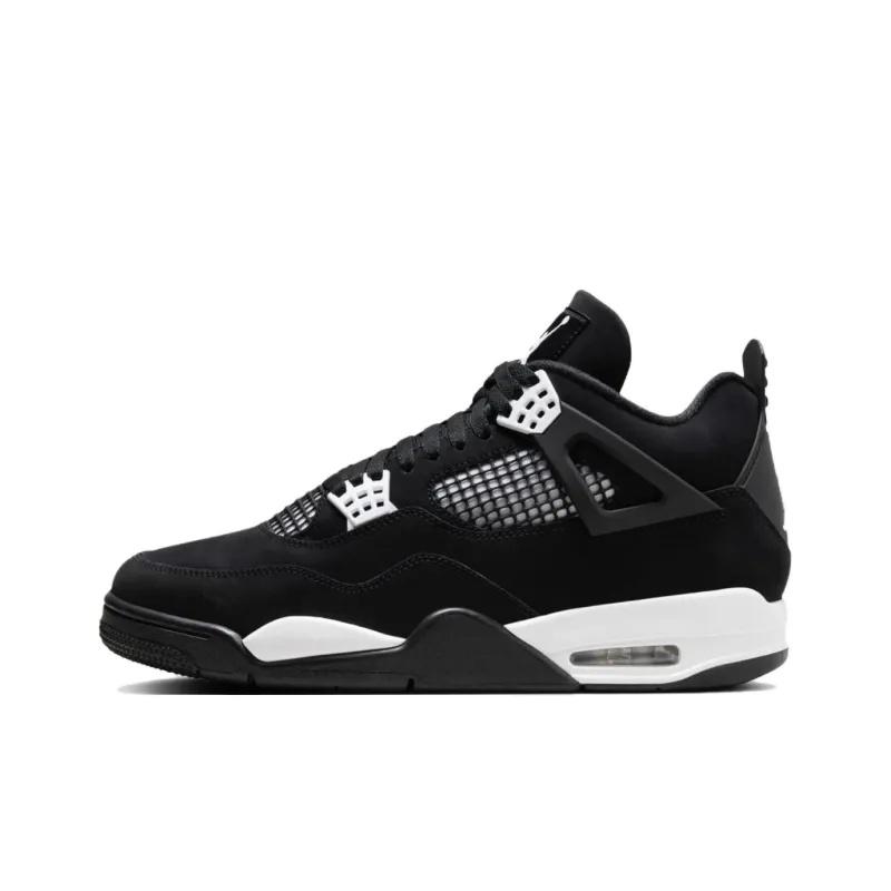 Jordan 4 explosive White Thunder trendy and fashionable retro sports shoes, anti slip, wear-resistant, shock-absorbing, versatile basketball shoes