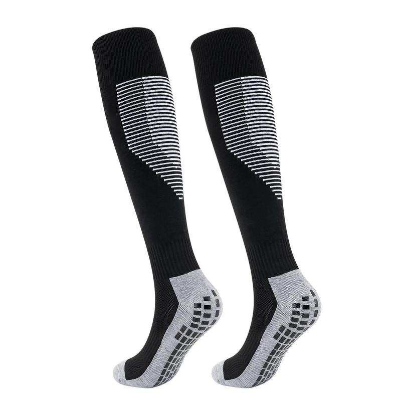 Football Socks & Shin Guard Set, 6 Counts set Non-slip Football Socks with Shin Guards & Socks Bands, Professional Football Equipment for Men & Women