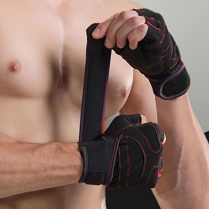 Fitness Gloves, 1 Pair Non-slip Breathable Sports Gloves, Weightlifting Gloves, Cycling Gloves for Men & Women, Gym Accessories