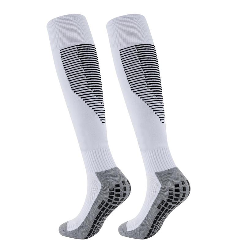 Football Socks & Shin Guard Set, 6 Counts set Non-slip Football Socks with Shin Guards & Socks Bands, Professional Football Equipment for Men & Women