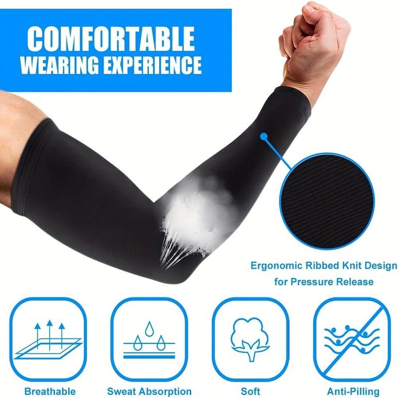 Random Color Cooling Arm Sleeves, Summer Gifts, 5 Pair UV Protection Arm Sleeves, Sports Accessories Arm Sleeves for Golf, Cycling, Running and Driving, Outdoor Accessories, Camping Accessories