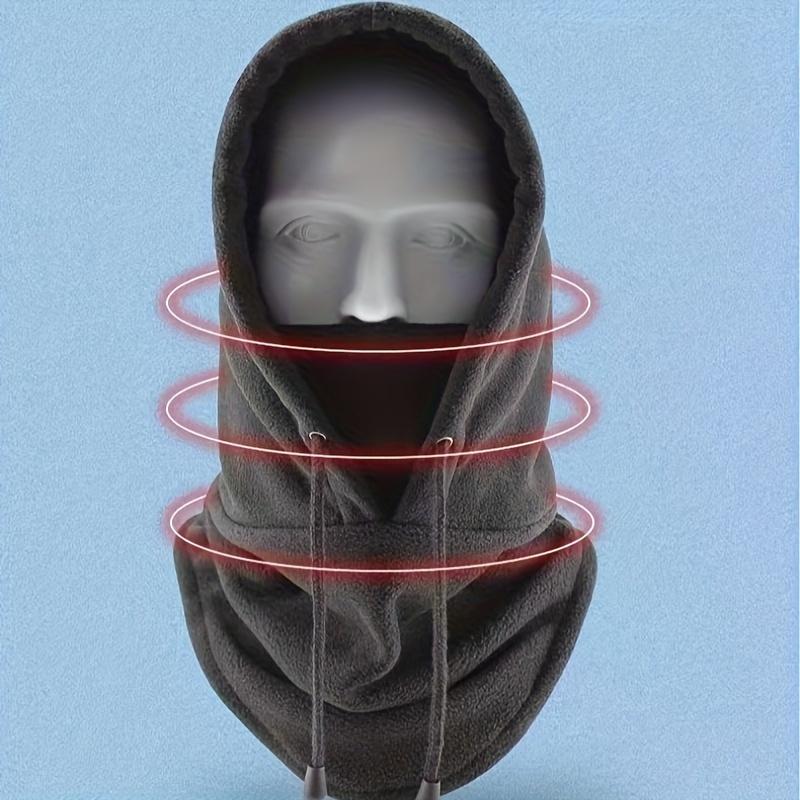 Windproof Winter Hood, Ear Protection Neck Cover Warm Plush Ski Mask, Outdoor One-piece Sports Cap Scarf