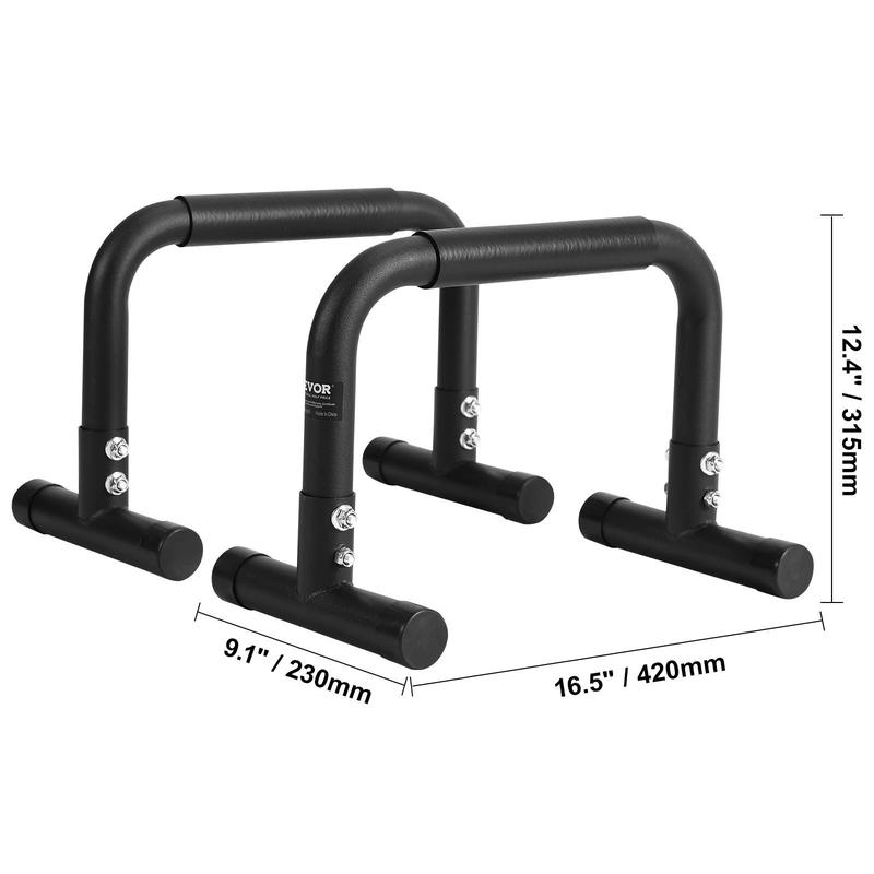 VEVOR Dip Bars, 500 lbs Weight Capacity, Heave Duty Dip Stand Station, Fitness Workout Dip Bar Station Stabilizer Parallette Push Up Stand, Parallel Bars for Strength Training Home Gym Office Outdoor