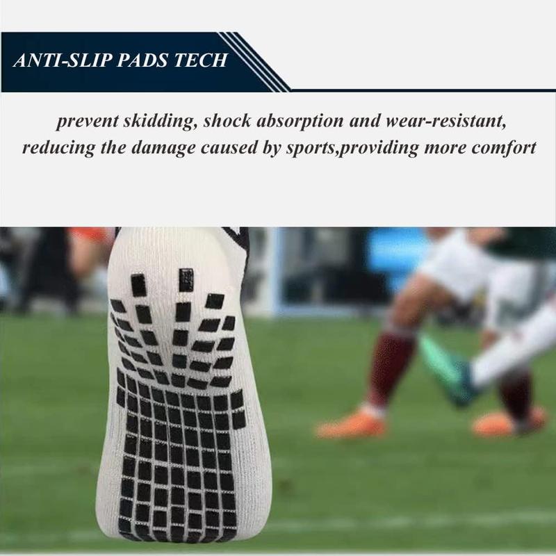 Men's grip Socks Soccer Non Skid Ball Socks Anti Slip Non Slip Grip Pads for Football Basketball Sports Grip Socks