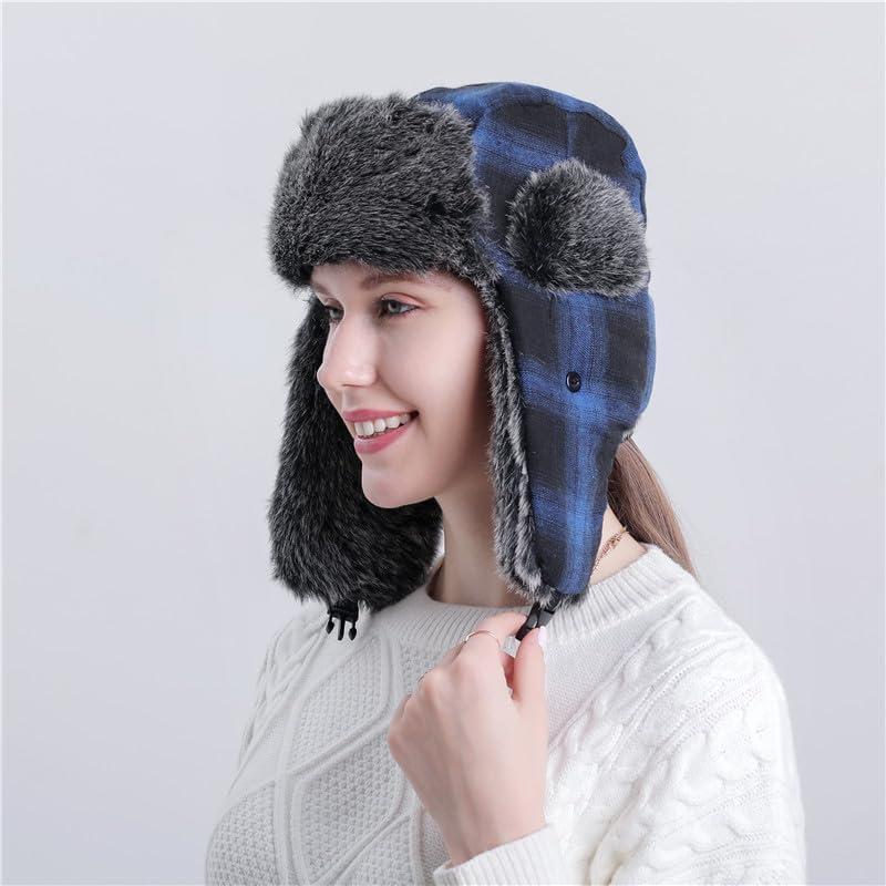 Trapper Warm Russian Trooper Hat Winter Skiing Cap Women Men Windproof