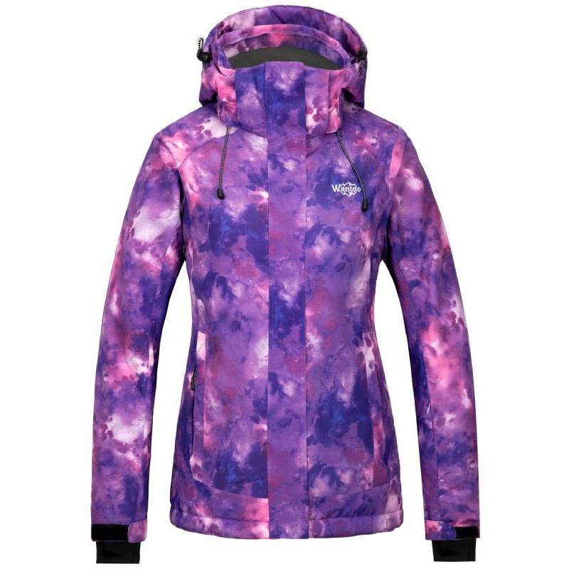 Women's Waterproof Ski Jacket Colorful Printed Winter Parka Fully Taped Seams Atna Printed