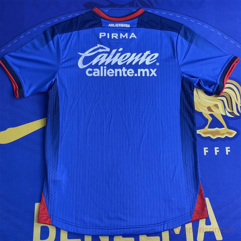 23 24 Mexico Ligamx League Cruz Azul Home Jersey Short Sleeve Soccer Jersey Fans Version