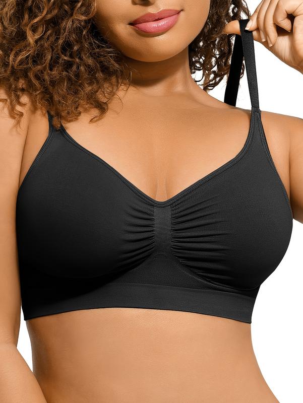 Women's Wirefree Shaping Bra Comfort Bra Wirefree Unlined Camisole Bra Seamless T-shirt Bra Sports Bra