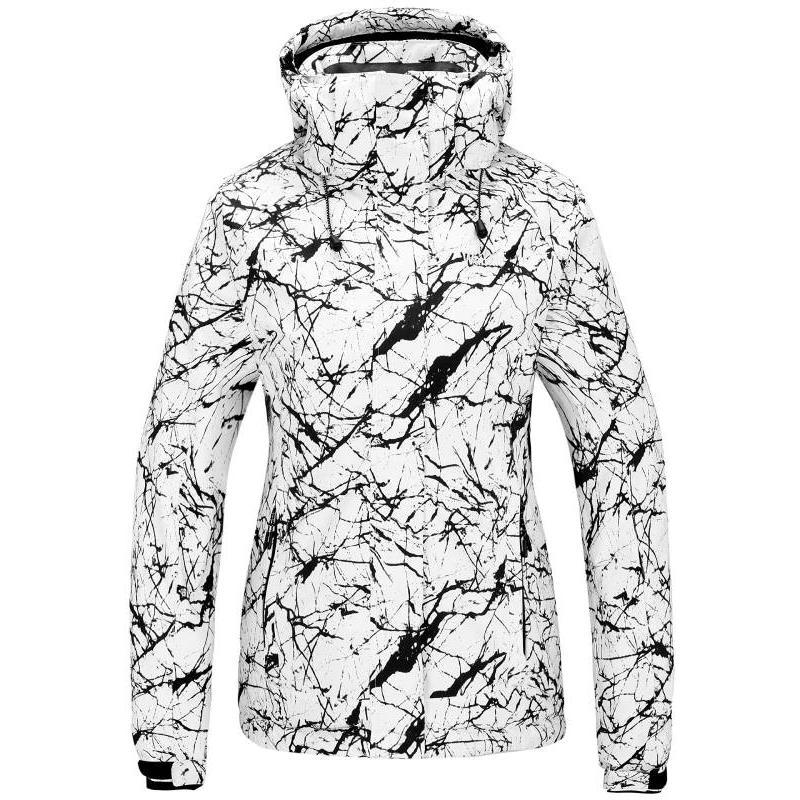 Women's Waterproof Ski Jacket Colorful Printed Winter Parka Fully Taped Seams Atna Printed