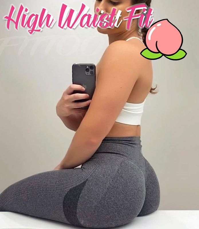 JGS1996 Women's Scrunch Butt Lifting Seamless Leggings Smile Contour Booty High Waisted Workout Gym Yoga Pants Sporty Leggings