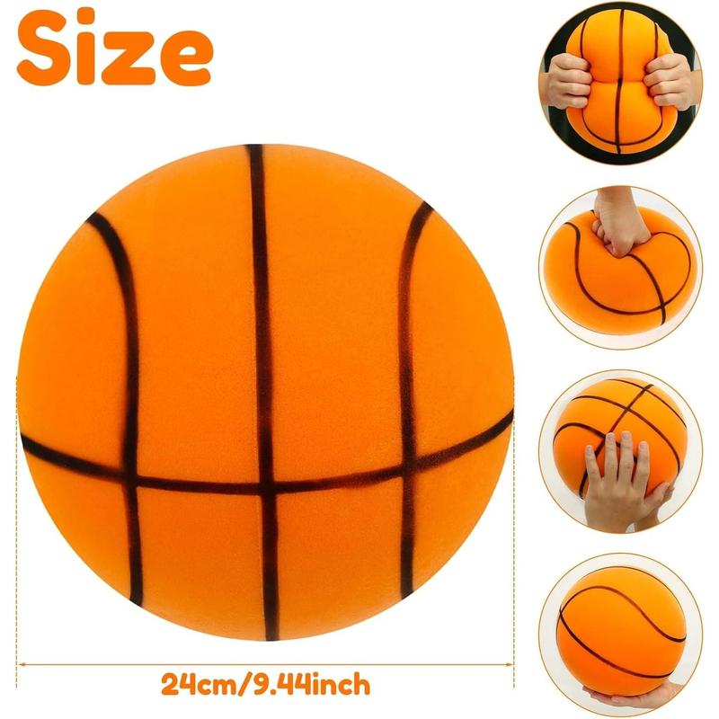 Silent Basketball, 2024 Quiet Basketball Indoor, Silent Basketball Dribbling Indoor, Silent Foam Basketball, Indoor Training Foam Bal,No Noise Basketball, for Various Indoor Activities (9.4 inchs)