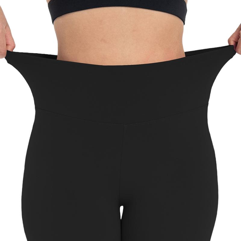 3PCS Soft Leggings with Pockets for Women High Waisted Tummy Control No See Through Workout Yoga Pants Leggings with Pockets