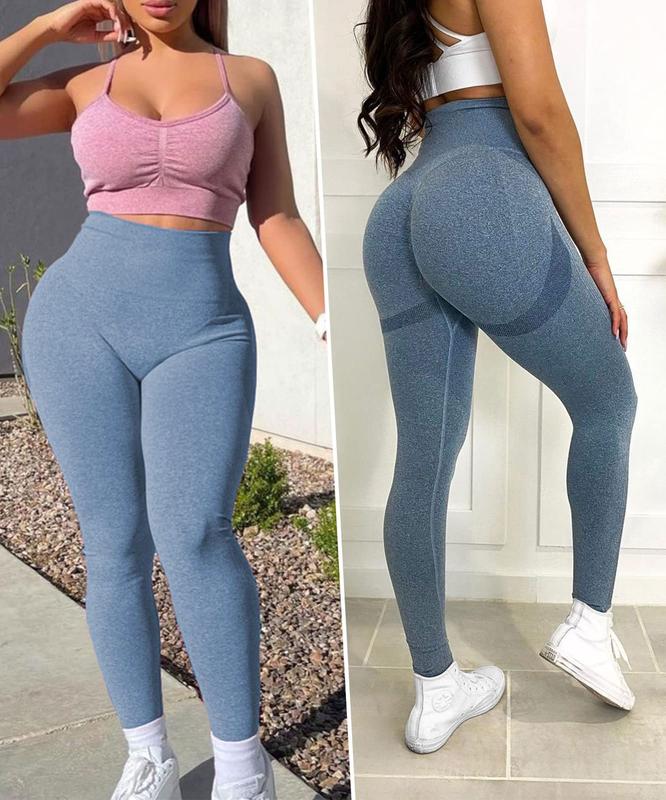 JGS1996 Women's Scrunch Butt Lifting Seamless Leggings Smile Contour Booty High Waisted Workout Gym Yoga Pants Sporty Leggings