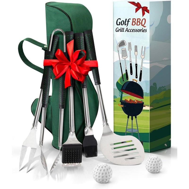 Gifts for Men Golf Grill Set - Stocking Stuffers for Adults Golf Accessories for Men BBQ Grilling Tools  Dad Gag Gifts Funny Adult Fathers Day White Elephant Birthday Ideas Outdoor Cool Gadgets