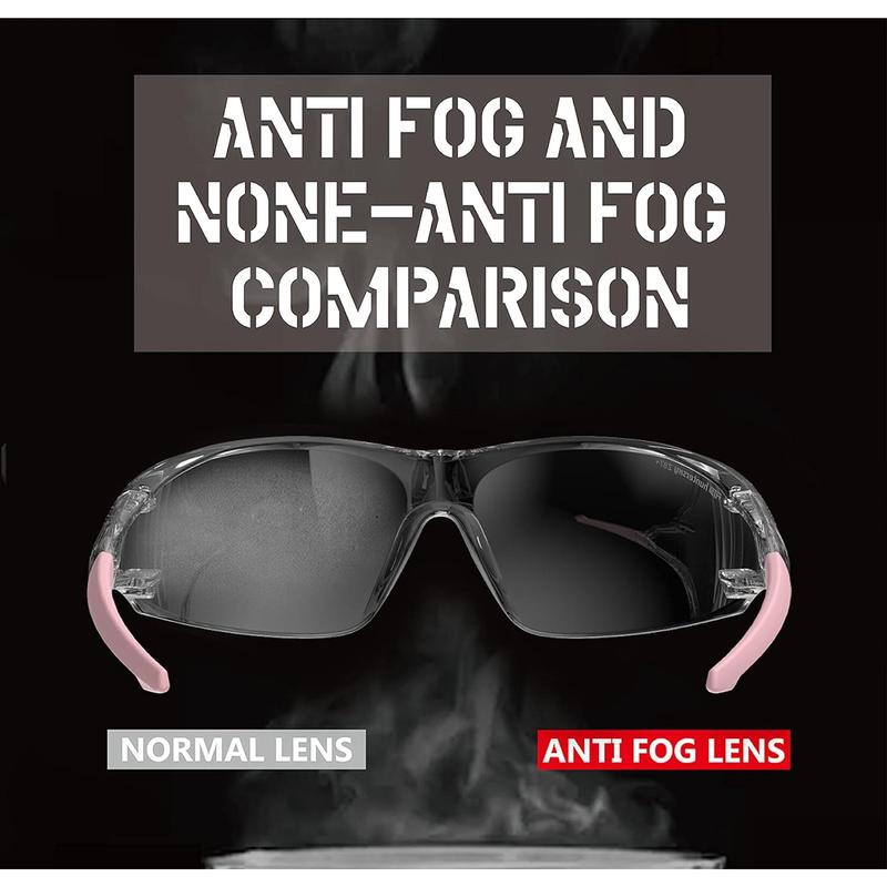 Lightweight Protective Anti-Fog Wrap-Around Clear Shooting Safety Glasses with ANSI Z87.1 Scratch Resistant