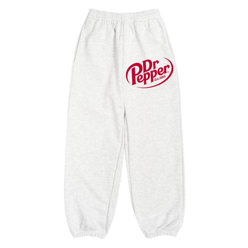 Unisex Y2K Dr Pepper Trendy Soda Sweatpants for Outdoor Activities, Sports, Baggy Pants Suitable for Men Women, Classic Fit All Season Joggers, Idea Gift for Her Him Apparel Womenswear Menswear Graphic, Dr Pepper Pants, Dr Pepper Clothing