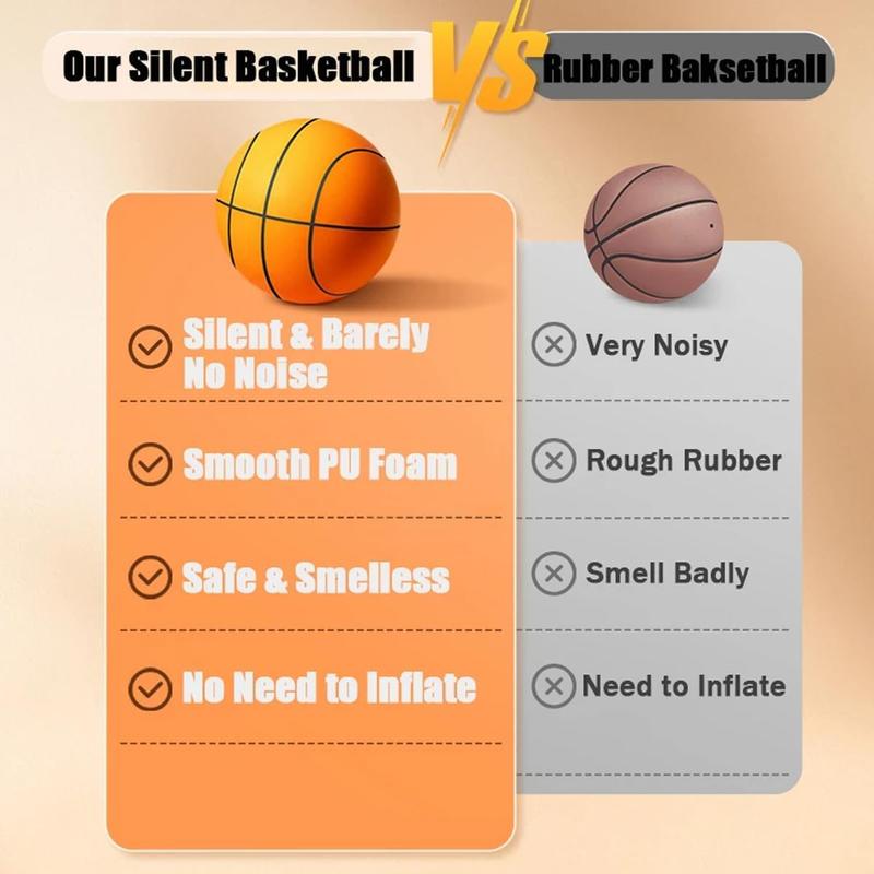 Silent Basketball, 2024 Quiet Basketball Indoor, Silent Basketball Dribbling Indoor, Silent Foam Basketball, Indoor Training Foam Bal,No Noise Basketball, for Various Indoor Activities (9.4 inchs)