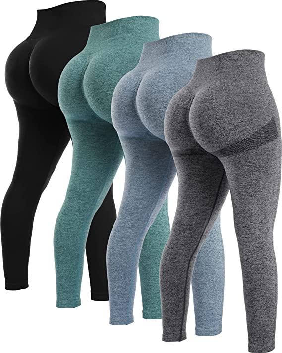 JGS1996 Women's Scrunch Butt Lifting Seamless Leggings Smile Contour Booty High Waisted Workout Gym Yoga Pants Sporty Leggings