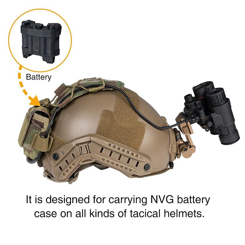 Tactical Helmet MK1 Counterweight Pouch, Helmet NVG Battery Pack with Hook and Loop, Balance Weight Bag, Helmets Accessories