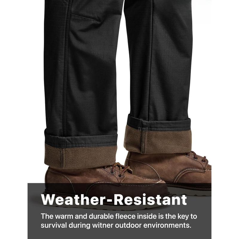 Men's Winter Tactical Pants, Thermal Hiking Work Pants, Outdoor Fleece Lined Snow Ski Cargo Pants