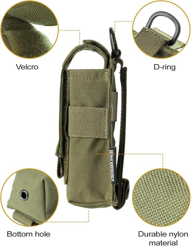 OneTigris Molle Flashlight Holder, Flashlight Pouch for Belt 1000D Cordura Nylon - DTB02