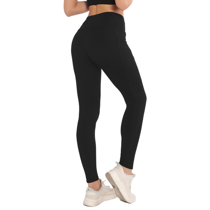 3PCS Soft Leggings with Pockets for Women High Waisted Tummy Control No See Through Workout Yoga Pants Leggings with Pockets