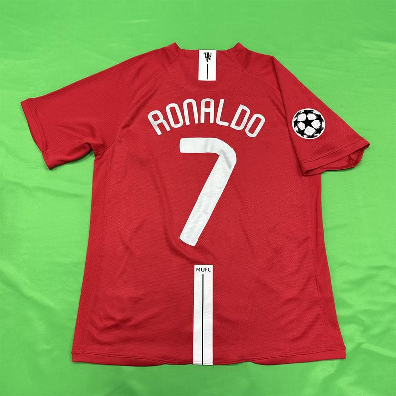 Nike 0708 Manchester United Away Retro Soccer Jersey #7 Ronaldo Champions League Edition