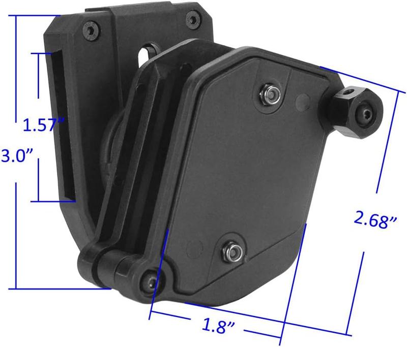 Krydex IPSC USPSA IDPA Competition Multi-Angle Speed  ABS 9MM Polymer Mag Pouch 1.5'' Belt for Left Right Handed