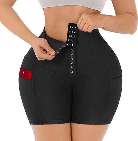 FeelinGirl Waist Trainer Shorts for Women High Waist Yoga Butt Lifter Thigh Slimmer day