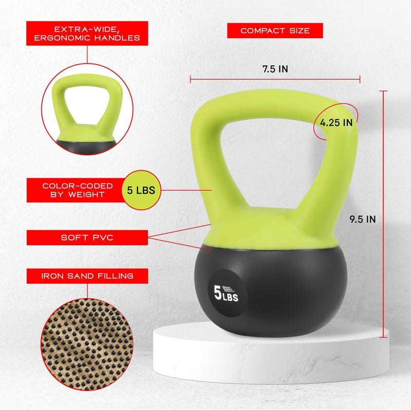 PVC Integrated Kettle Bell for Strength Training - 5-30lb Weight Range