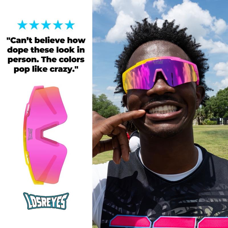 LOSREYES Sport Sunglasses - Candy Collection - Unisex - TR90 Frame - 100% UV Protection - Medium to Large Fit