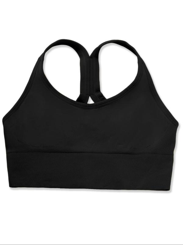 Women's Cut Out Backless Sports Bra, Solid Breathable Comfortable Sports Top for Yoga Gym Workout, Ladies Sportswear Clothing for Indoor Outdoor Wear