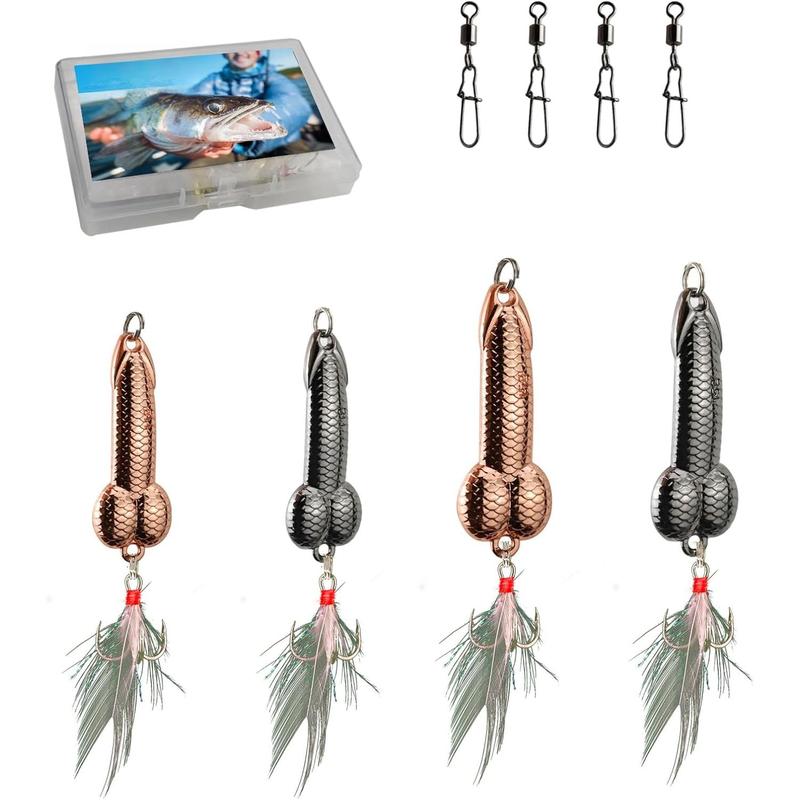 Bass Fishing Lure, Fishing Spoons, Topwater Fishing Lures with Trebles Hooks, Trout Fishing Lures, Fishing Tackle for Freshwater and Saltwater, Fishing Gifts for Men