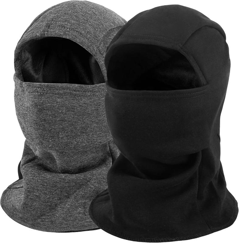 Balaclava Ski Mask for Adult, Full Face Mask Winter Fleece Thermal Cold Weather Outdoors Cover for Men Women 2 Packs