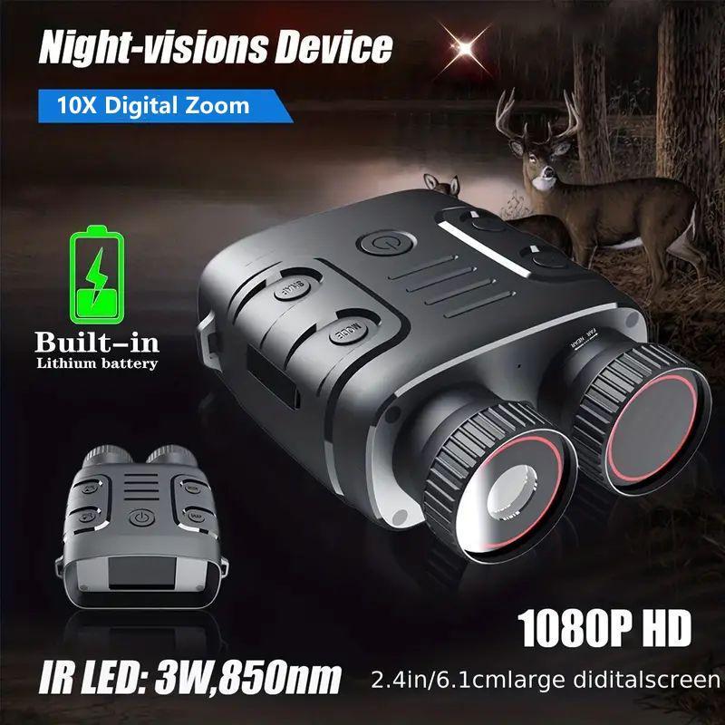 1080p Binocular Infrared Night-vision Binoculars, Day Night Use Photo Video Taking Digital Zoom 5X Binocular Night-vision Goggles, Camping Essentails