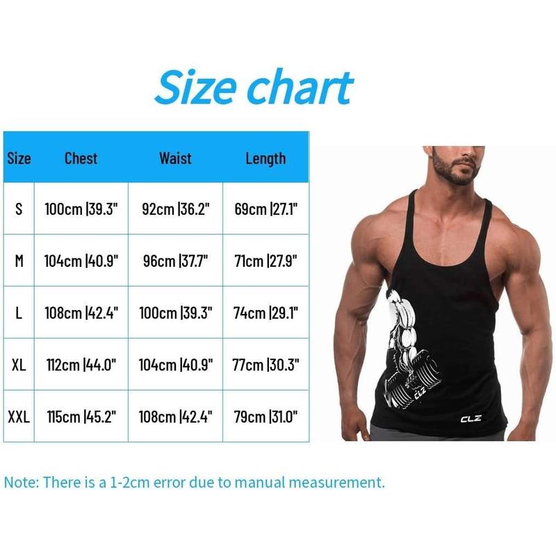 Men's Gym Stringer Tank Tops Y-Back Workout Muscle Tee Sleeveless Fitness Bodybuilding T Shirts