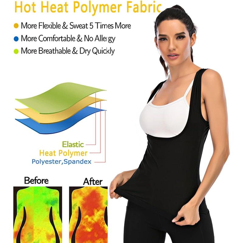 Sweat Vest for Women Waist Trainer Vest for Women Sauna Suit Sweat Shirt Tank Top Body Shaper